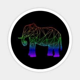 Elephant Art - Rainbow Magnet